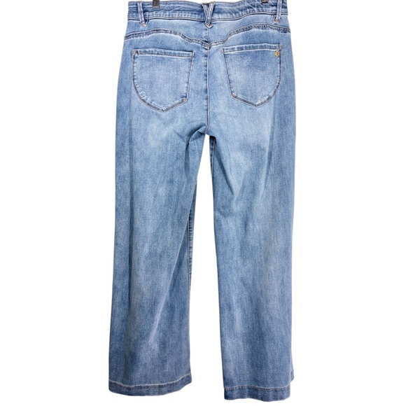 Democracy Ab Technology High Rise Wide Leg Jeans Size 10 Light Wash Stretch - Picture 5 of 12